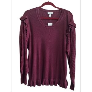 Sofia by Sofia Vergara Burgundy Sweater